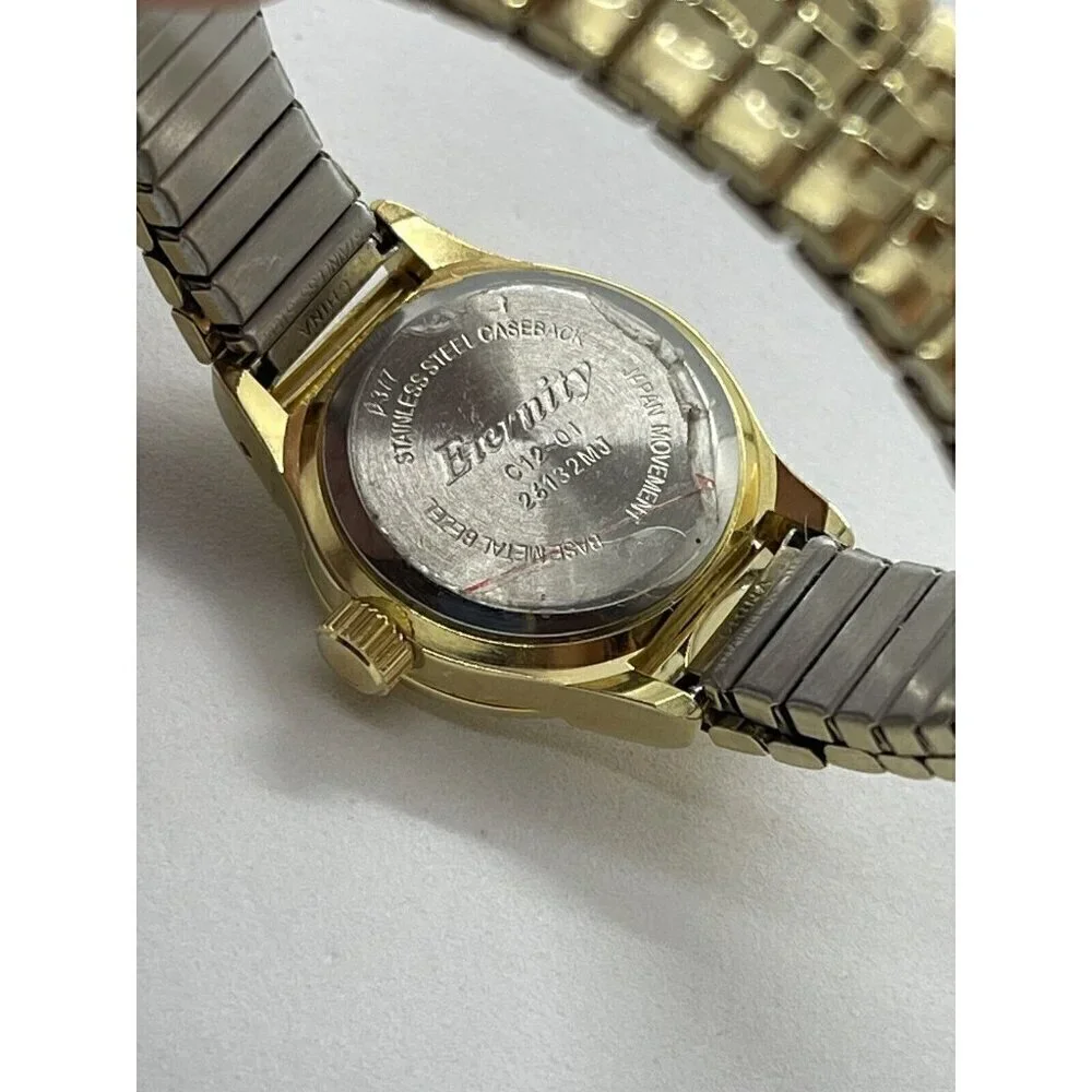 Eternity Quartz Women's Watch Gold Tone Stretchable Band C12-01 26132MJ Arabic